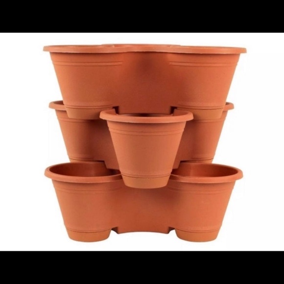 NEW Pure Garden 3-Tier Stacking Planters - Space Saving Flowerpots TOWER. - Picture 1 of 4